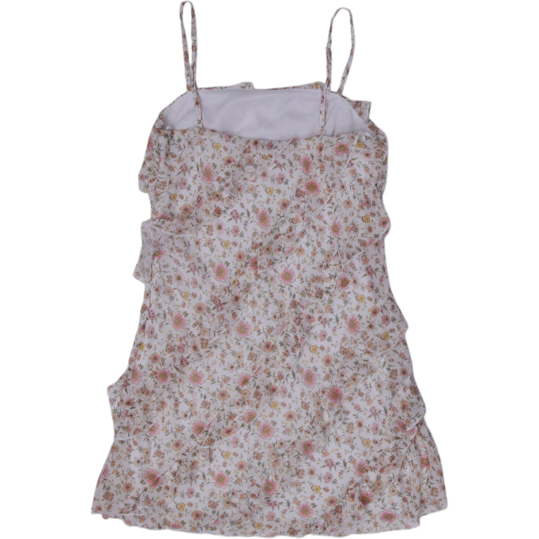 Y2K Ladies B. Darlin Tiered Ruffle Floral Mini Dress Size 3/4