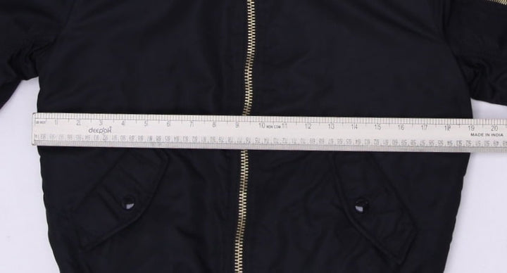 Vintage Mens Alpha Industries MA-1 Bomber Jacket Black Orange Reversible S | Migration_Jackets - View 9 | Fashion Rerun