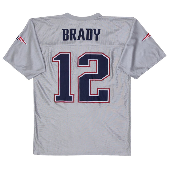 Mens Tom Brady New England Patriots #12 NFL Players Silver Jersey