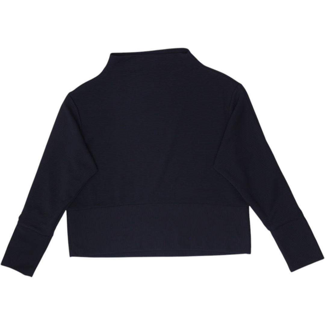 Ladies Nike Dri-FIT Black Boxy Mock Neck Cropped Training Pullover Sweatshirt