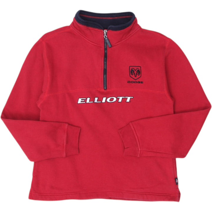 Men's Chase Authentics Dodge Elliott Quarter Zip Red Sweatshirt S