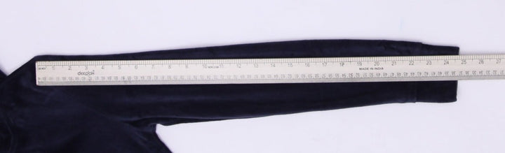 Y2K Ladies Juicy Couture Hoodie Navy Velour Full Zip Small