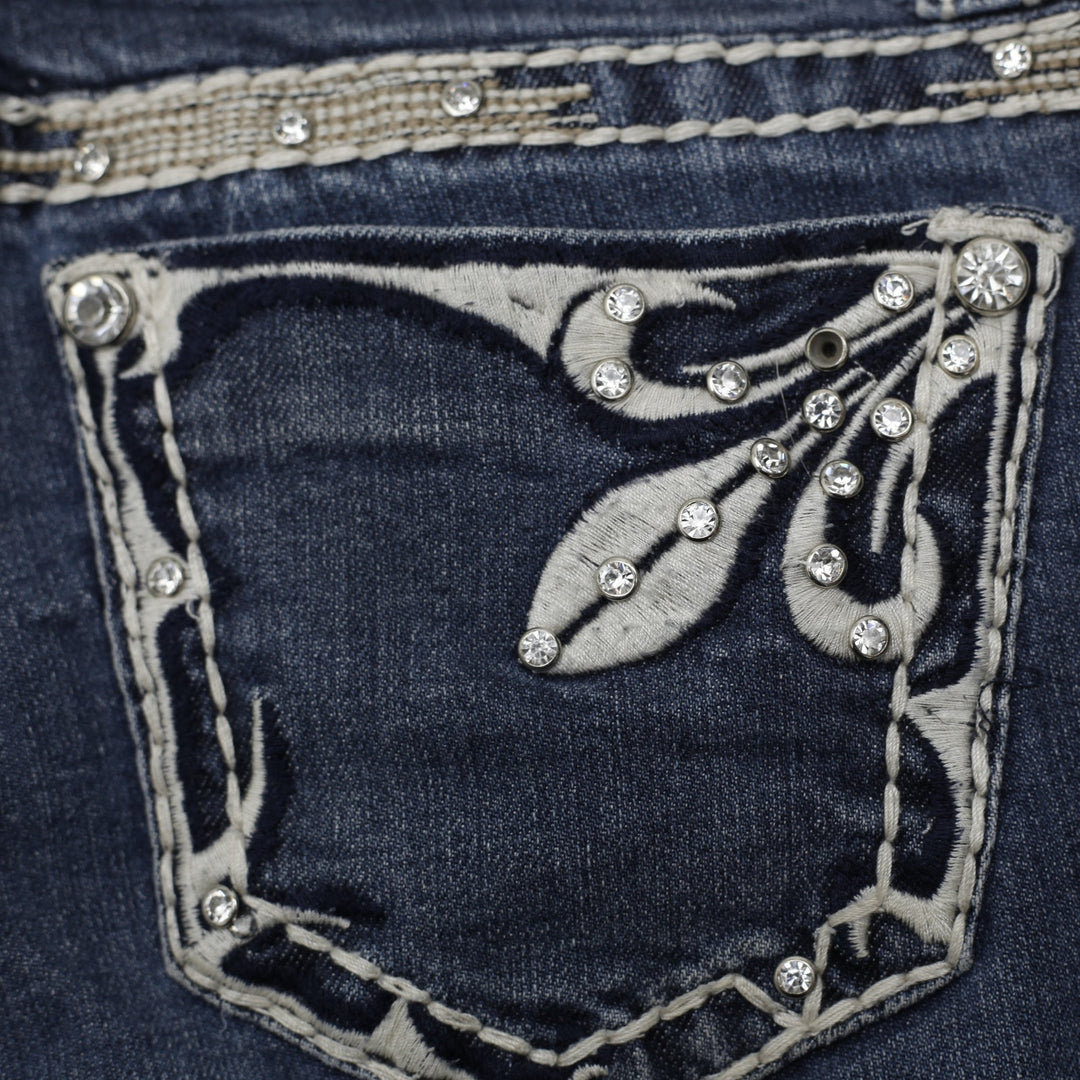 Y2K Ladies Embroidered Rhinestone Bootcut Jeans Size 5 | Migration_Jeans & Pants - View 9 | Fashion Rerun