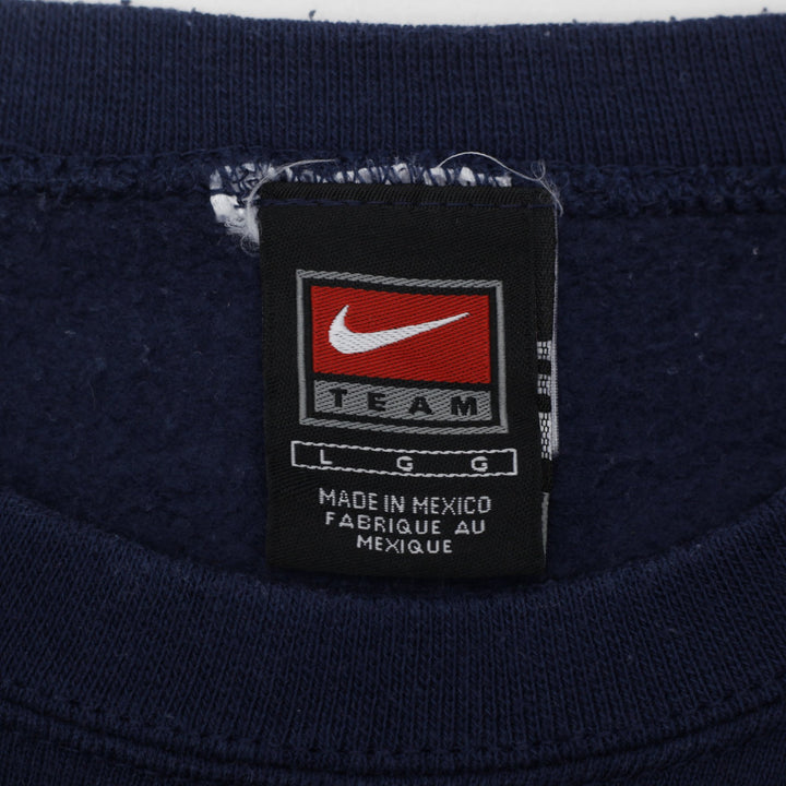 Vintage 90s Nike Center Swoosh Carolina UNC Crewneck Sweatshirt Size L