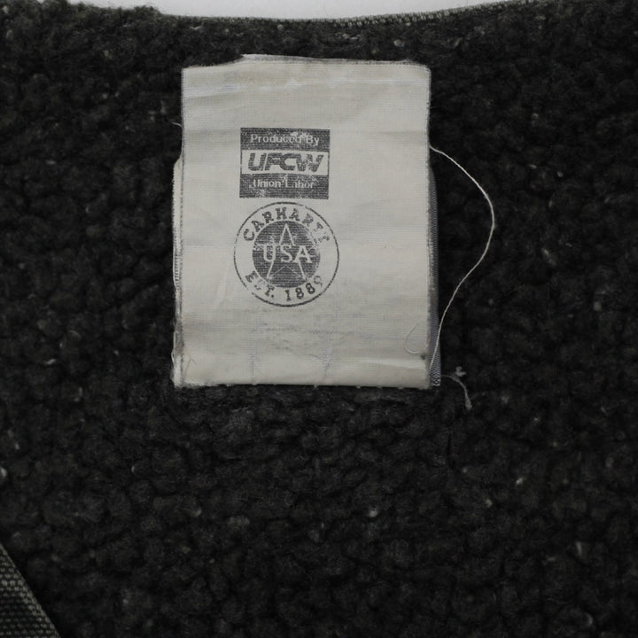 Vintage Carhartt V13 MOS Sherpa Fleece Lined Workwear Vest | Migration_Vests - Detail View | Fashion Rerun