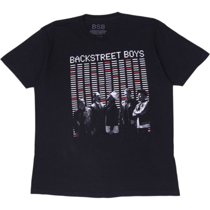 Mens Backstreet Boys Official DNA World Tour Concert Graphic T-Shirt Black XL