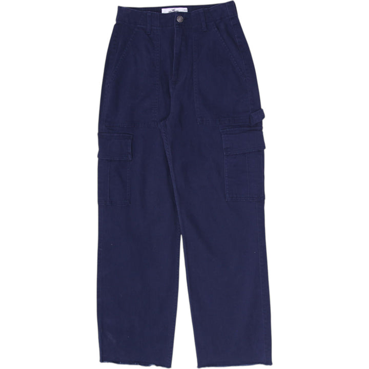 Ladies Hollister Cargo Pants Navy Ultra High Rise Pockets