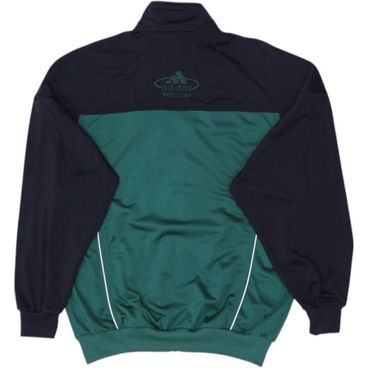 Vintage Mens Adidas Wrestling Track Jacket Green Black Full Zip M | Migration_Jackets - Side View | Fashion Rerun