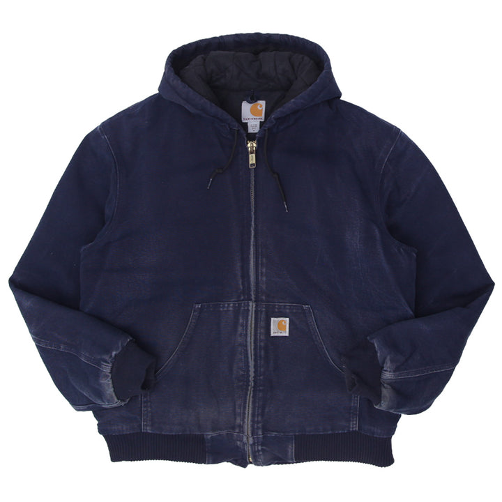 Mens Carhartt J140 DNY Quilt Lined Hooded Work Jacket Made In USA - Fashion Rerun Vintage Migration_Jacket