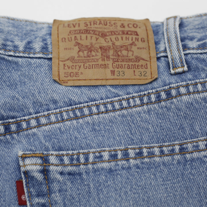Vintage Mens Levis 505 Regular Fit Straight Leg Jeans Size 33X32