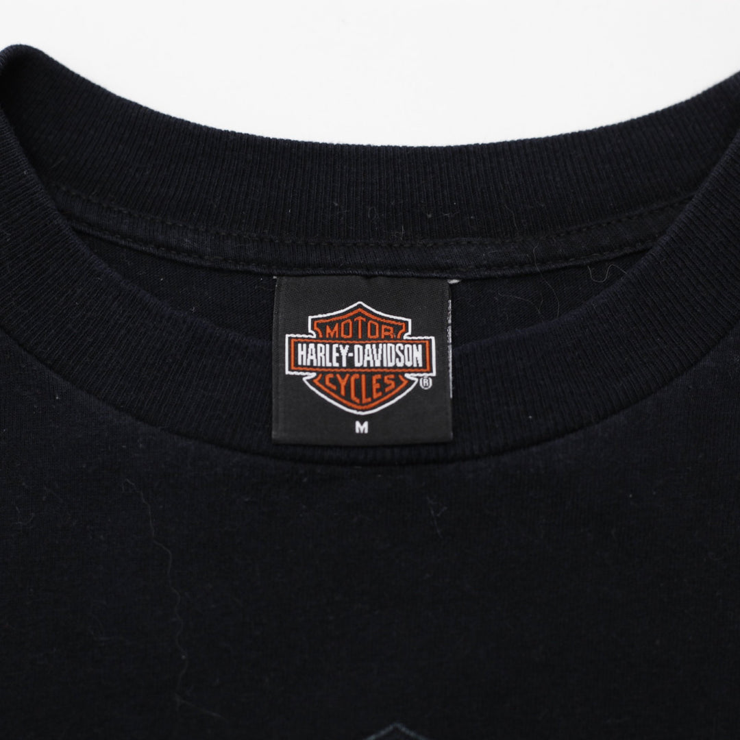 Vintage Harley Davidson Holoubek Black V-Twin Engine Graphic T-Shirt Size M