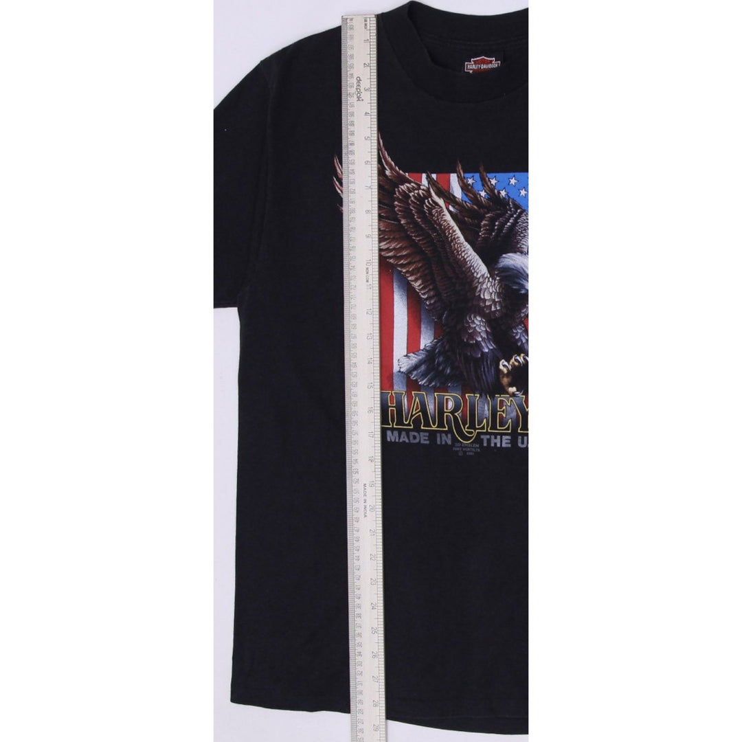 Vintage 1991 Harley Davidson 3D Emblem Eagle Single Stitch T-Shirt Made In USA