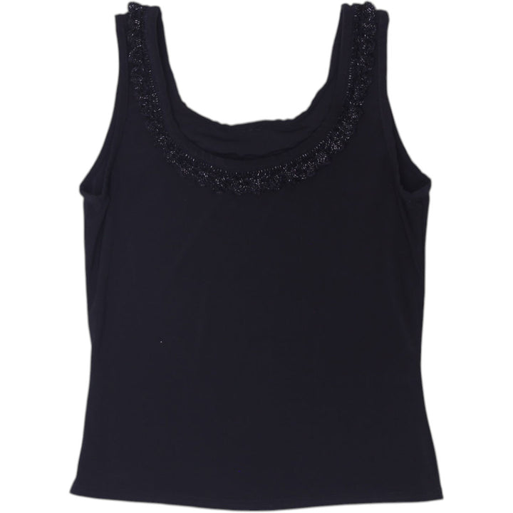 Y2K Ladies Sequined Scoop-Neck Sleeveless Tank Top