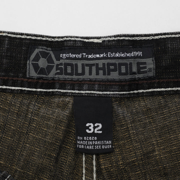 Y2K Mens Southpole Baggy Wide Leg Denim Jeans Size 32