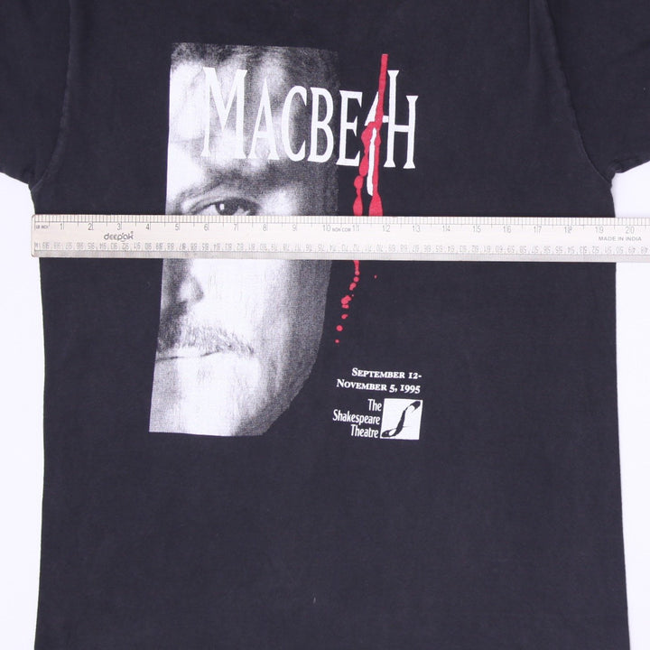 Vintage 90s Macbeth Theatre Promo T-Shirt Medium Black Single Stitch Made In USA