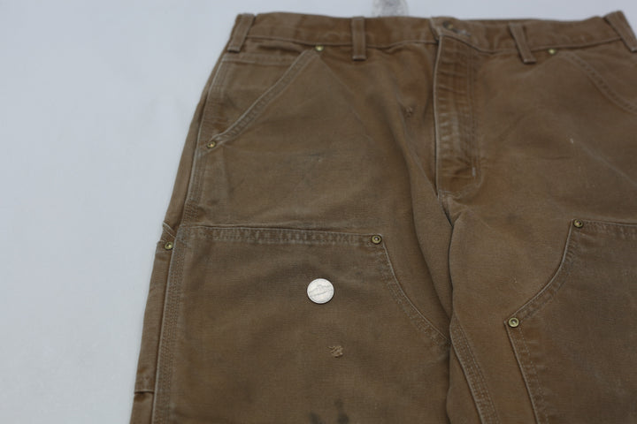 Mens B0 1BRN Loose Original Fit Double Knee Carhartt Pants