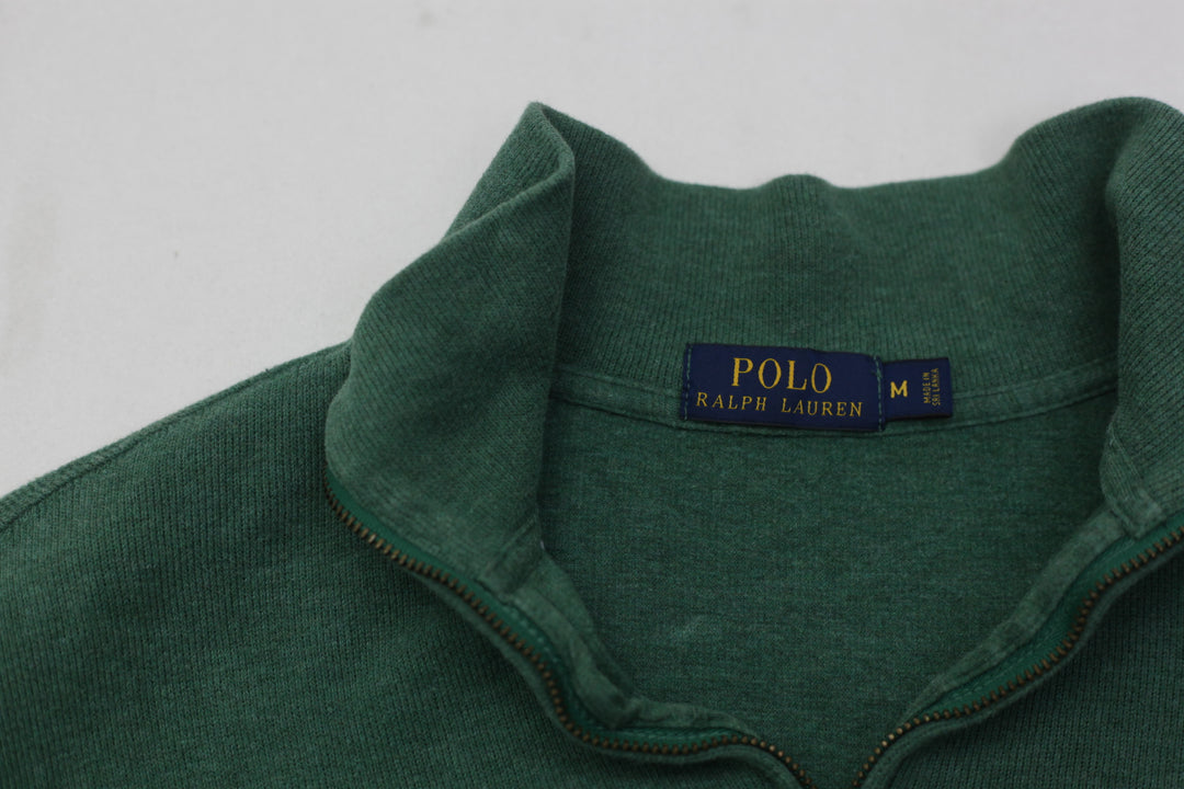 Mens Polo Ralph lauren Green Quarter Zip Sweater