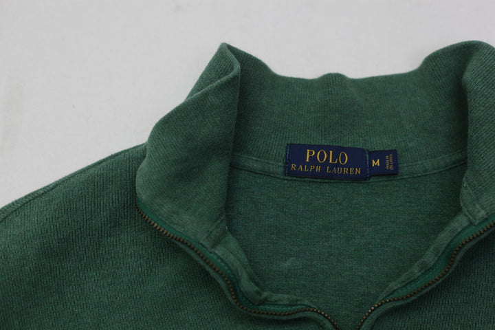 Mens Polo Ralph lauren Green Quarter Zip Sweater