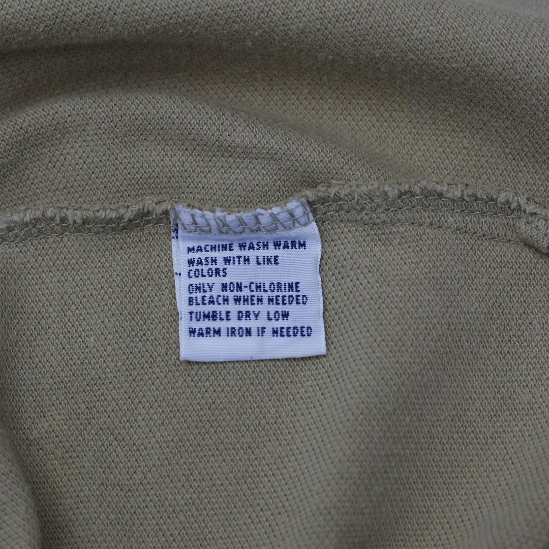 Mens Ralph Lauren Tan Textured Piqué Mesh Long Sleeve with Ribbed Cuffs Size L