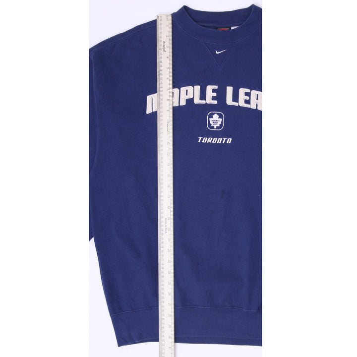 Vintage 20s Nike Team NHL Toronto Maple Leafs Center Swoosh Sweatshirt Navy L