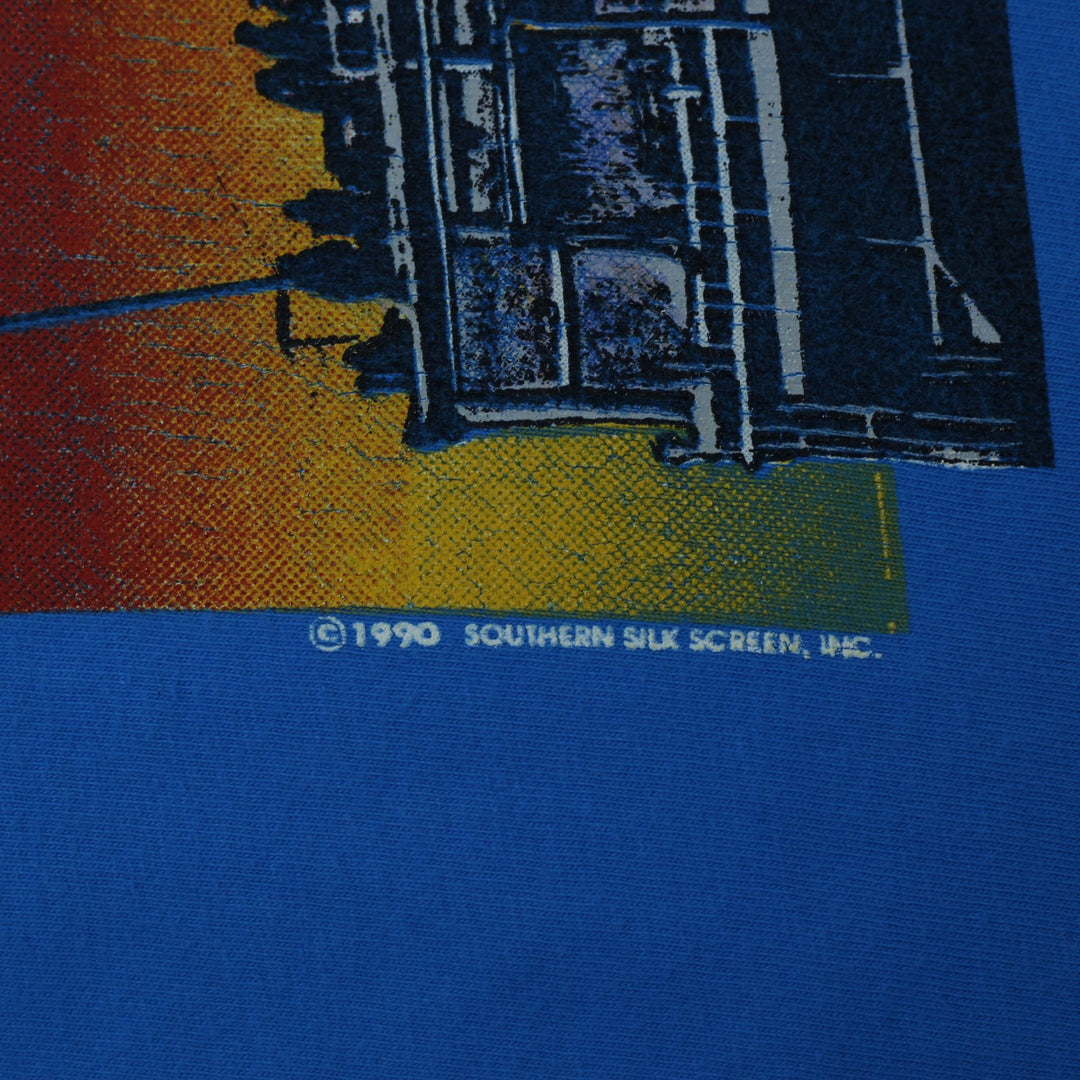 Vintage Hanes 90s NASA Kennedy Space Center 1990 Blue T-Shirt Size XL USA Made | Migration_T-Shirts - Alterna | Fashion Rerun