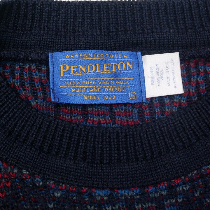 Vintage Pendleton Made In USA 100% Pure Virgin Wool Knitted Sweater