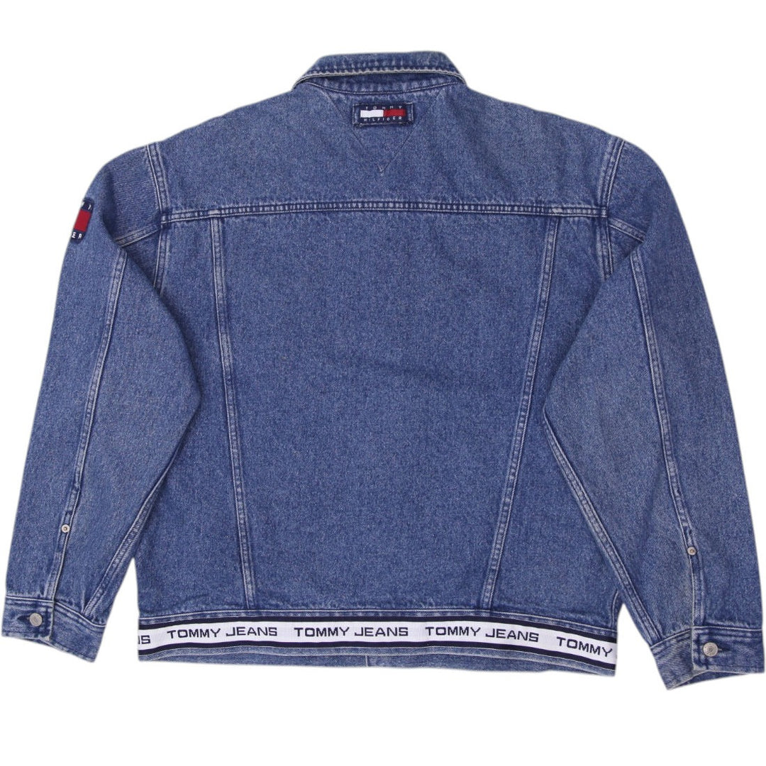 Vintage Tommy Jeans Denim Trucker Blue Jacket Size L | Migration_Jackets - Side View | Fashion Rerun