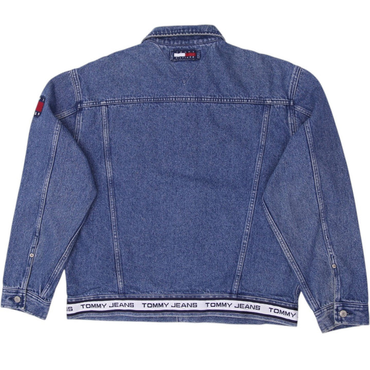 Vintage Tommy Jeans Denim Trucker Blue Jacket Size L | Migration_Jackets - Side View | Fashion Rerun