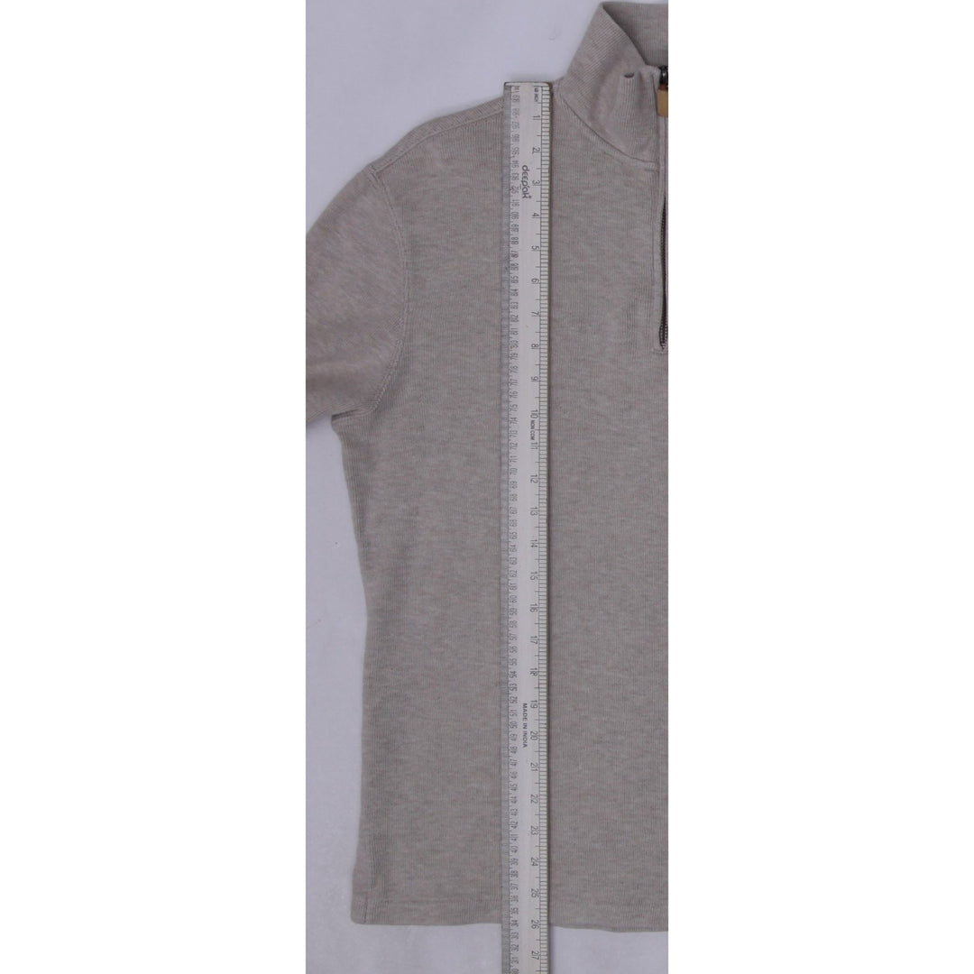 Vintage Mens Polo Ralph Lauren Pullover Gray 1/4 Zip Cotton Sweatshirt Size S | Migration_Jumper & Knitwear - | Fashion Rerun