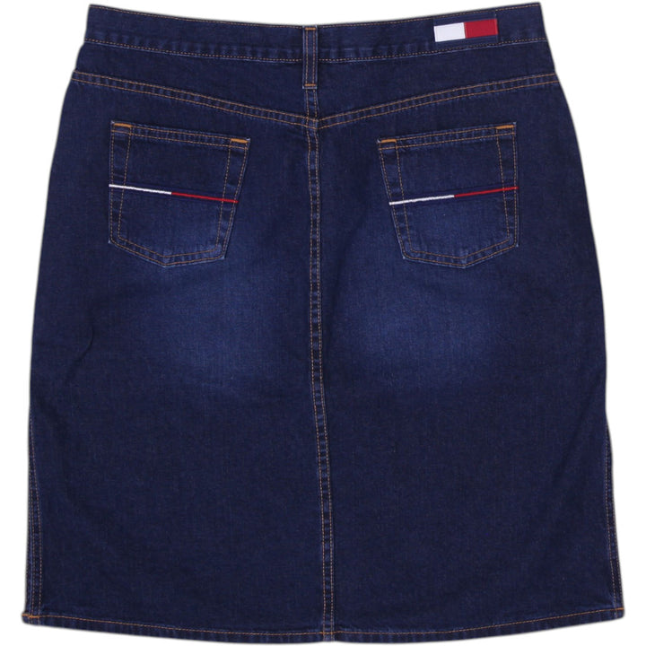 Tommy Hilfiger Y2K Denim Mini Skirt - Size 13 | Migration_Skirts - Side View | Fashion Rerun