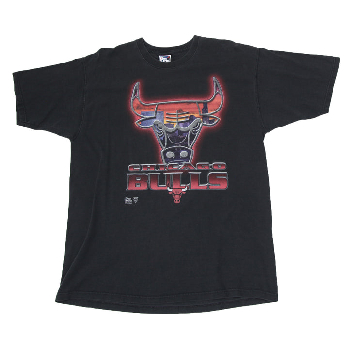 Vintage Chicago Bulls T-Shirt Black Pro Player XL