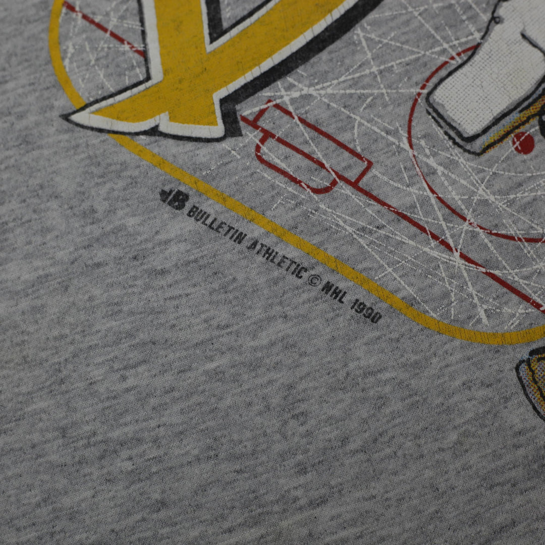 Vintage 1990 Boston Bruins Bulletin Athletic AOP T-Shirt