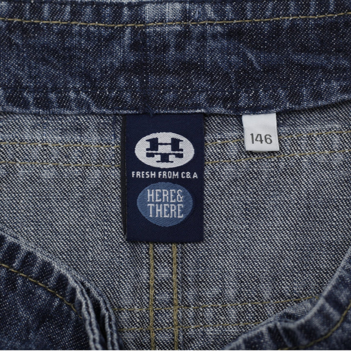 Y2K Ladies Here & There Blue Belted Pleated Denim Mini Skirt