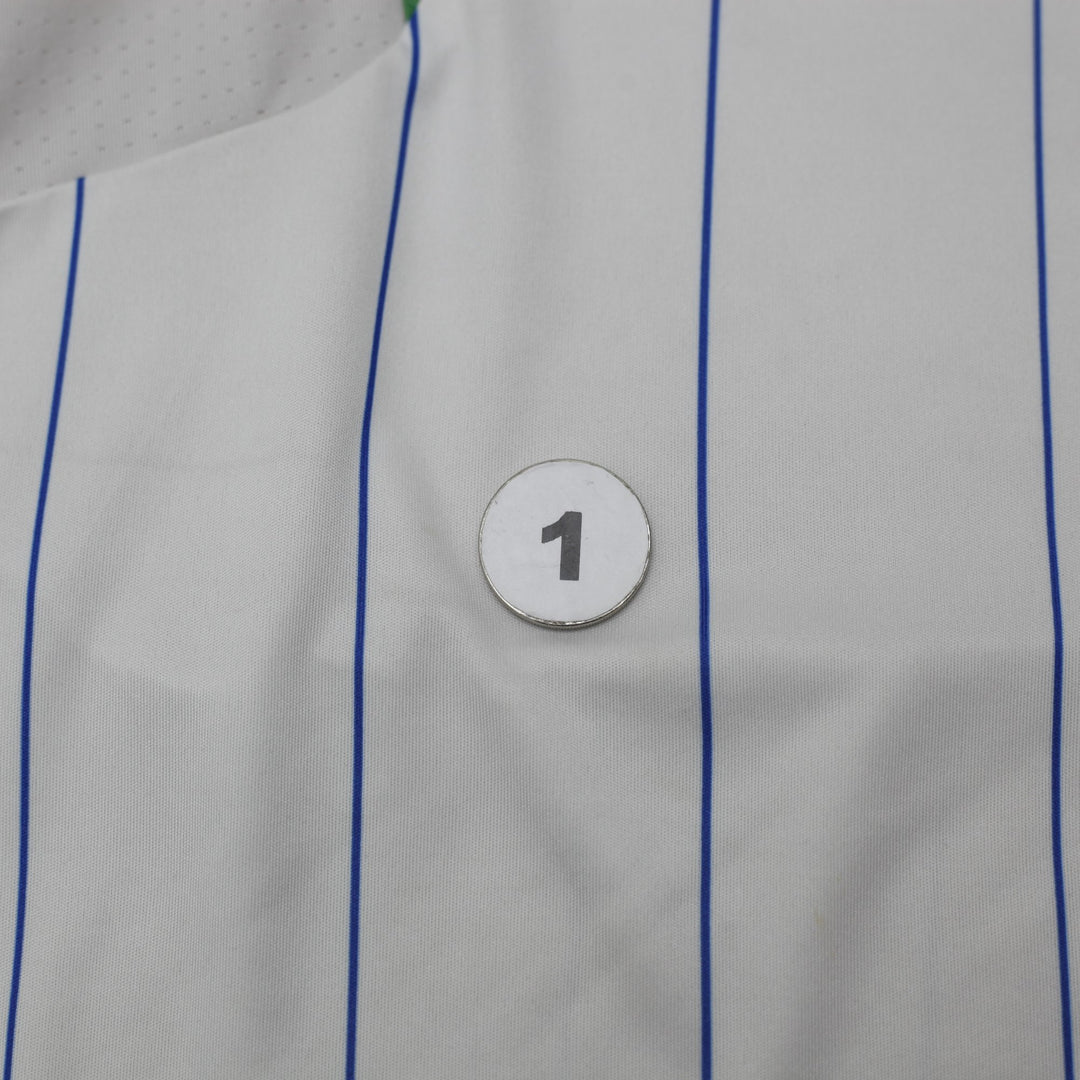 Mens Puma Italy Soccer Jersey White Pinstripe Dry Cell