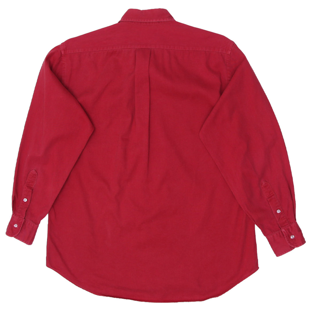 Vintage Polo by Ralph Lauren 100% Cotton Long Sleeve Shirt-Size XL, Red - Fashion Rerun Vintage Migration_Shirt