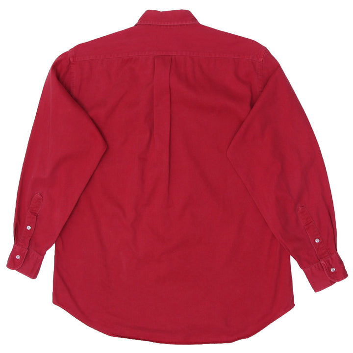 Vintage Polo by Ralph Lauren 100% Cotton Long Sleeve Shirt-Size XL, Red - Fashion Rerun Vintage Migration_Shirt