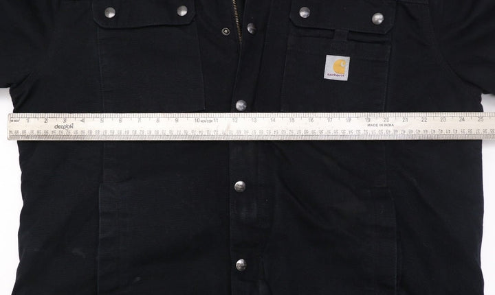 Mens Carhartt 103826 BLK Jacket Black Hooded Workwear Fleece Lining