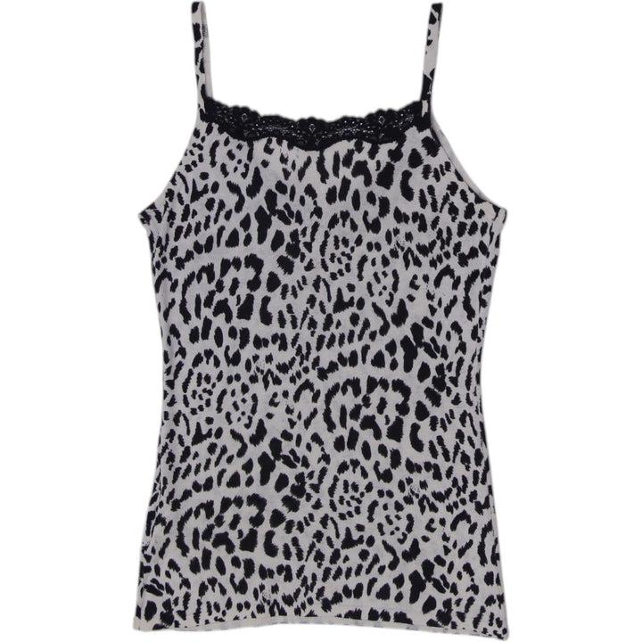 Y2K Ladies Guess Leopard Print Strappy Top Size XS
