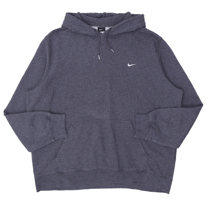 Mens Nike Swoosh Embroidered Gray Pullover Hoodie - Fashion Rerun Vintage Migration_Sweaters