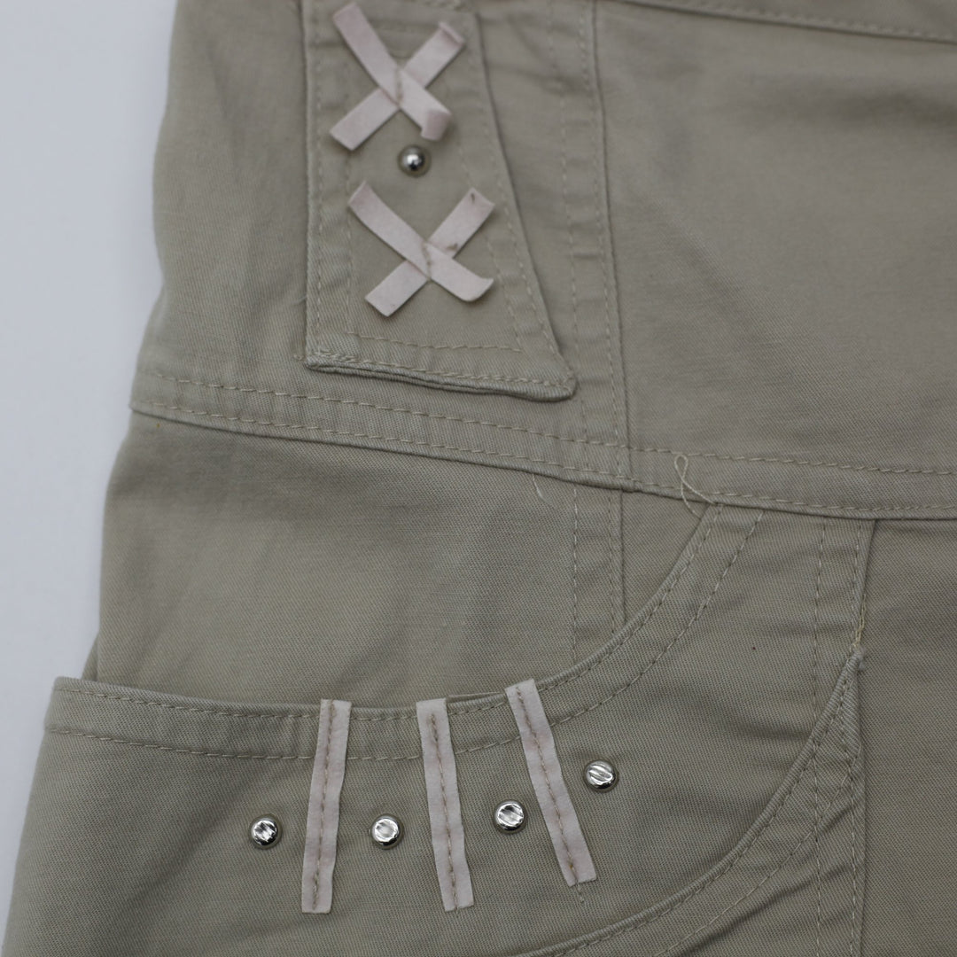 Y2K Ladies Benissimo Embellished Denim Mini Skirt Size 32