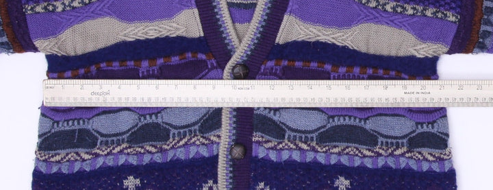Vintage Tosani Coogi Classic 3D Knitted Cardigan sweater Size L