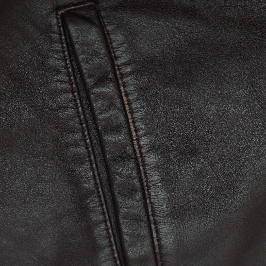 Vintage McMaster University Full Leather Varsity Jacket Size 46