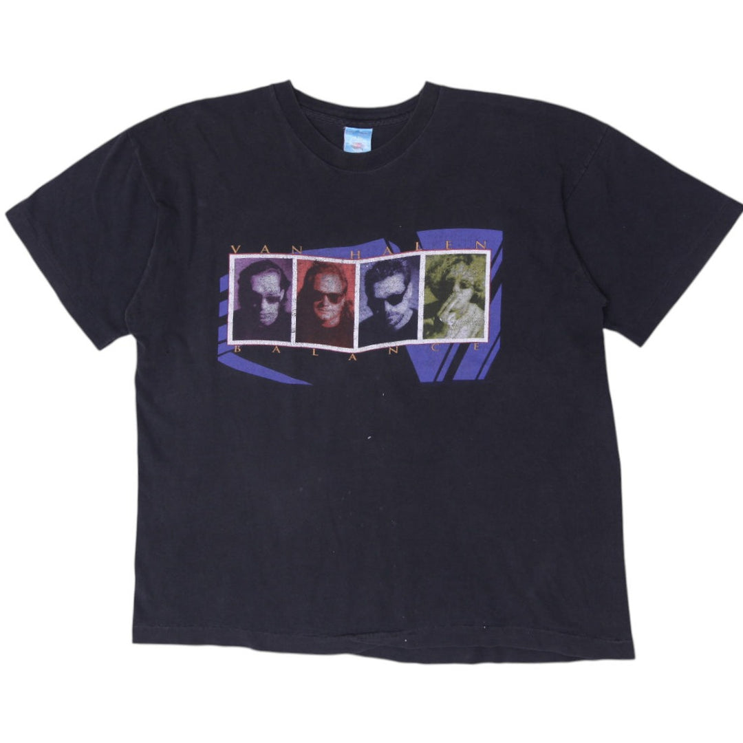 Vintage 1995 Van Halen Balance Tour T-Shirt Fruit of the Loom Blue Bar Size XL