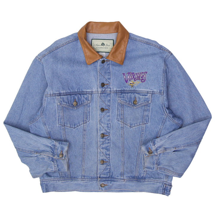 Mens Aspen Gold Riverwashed Vikings Denim Jacket