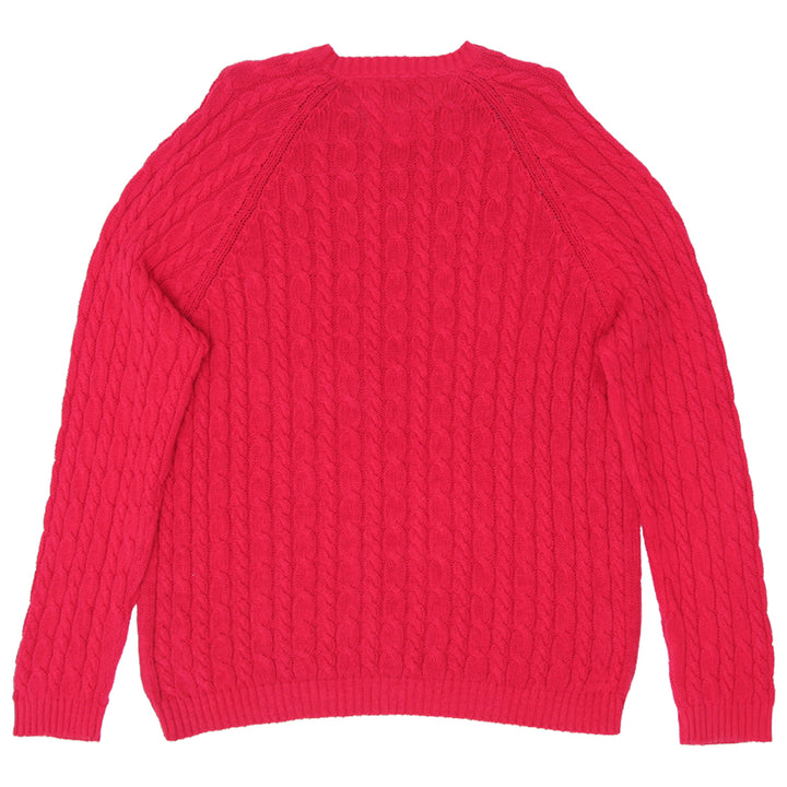 Vintage Tommy Hilfiger Cable Knit V-Neck Sweater Size XL - Fashion Rerun Vintage Migration_Sweaters