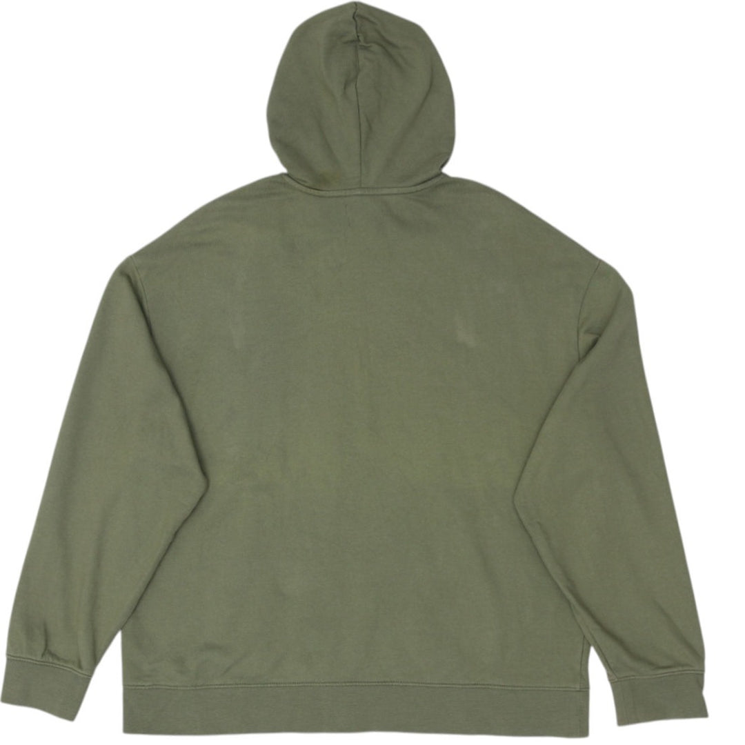Mens Calvin Klein Relaxed Fit Olive Green Pullover Hoodie L