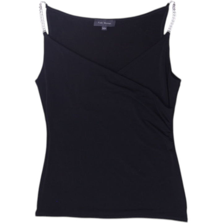 Y2K Ladies Strappy Sleeveless Black Tank Top Size 34 | Migration_Y2K Tops | Fashion Rerun