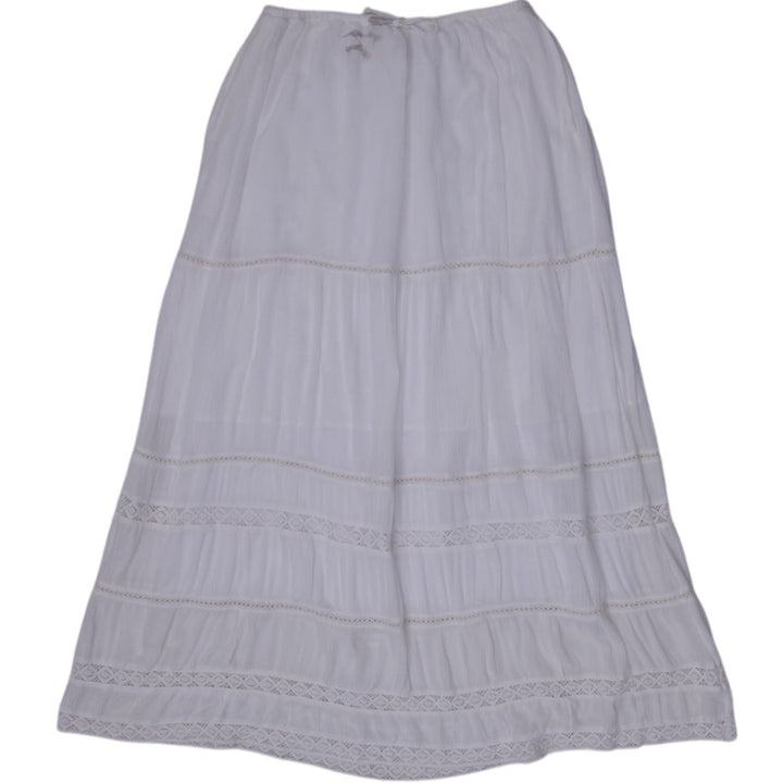Y2K White Lace Maxi Skirt - Size S | Migration_Skirts | Fashion Rerun