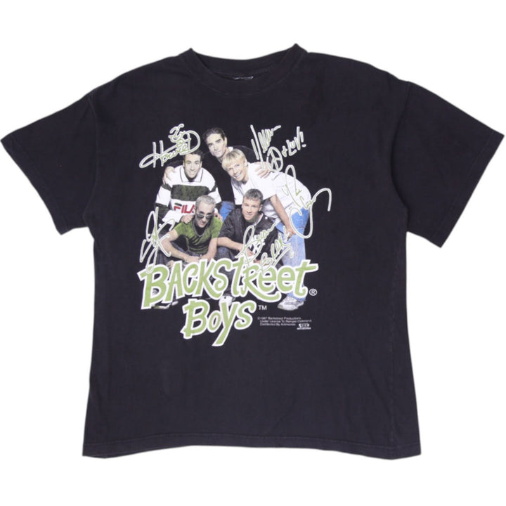 Vintage 1997 Backstreet Boys Signature Tour T-Shirt Black 90s Boyband T-Shirt
