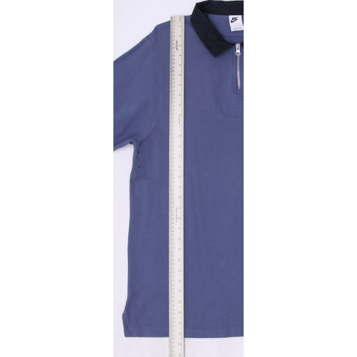 Mens Nike Sportswear Rugby Style Heavy Navy Blue 1/4 Zip Polo T-Shirt L | Migration_T-Shirts - View 6 | Fashion Rerun